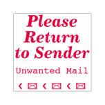 [ Thumbnail: "Please Return to Sender", "Unwanted Mail" Self-Inking Stamp ]