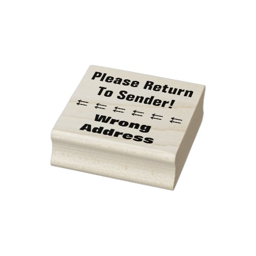 Please Return To Sender Wrong Address Rubber Stamp