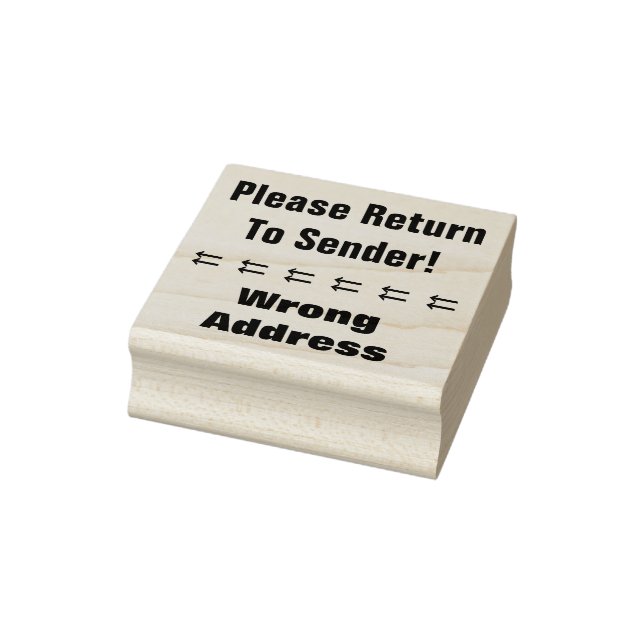 "Please Return To Sender!", "Wrong Address" Rubber Stamp (Stamp)