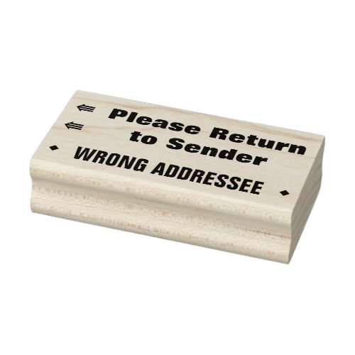 Please Return to Sender WRONG ADDRESSEE Rubber Stamp