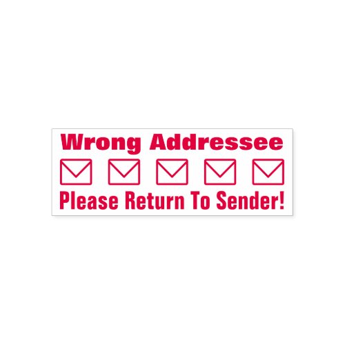 Please Return To Sender Wrong Addressee Self_inking Stamp