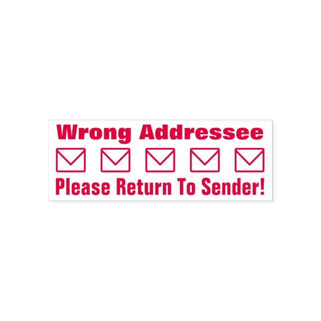 "Please Return To Sender!", "Wrong Addressee" Self-inking Stamp (Design)