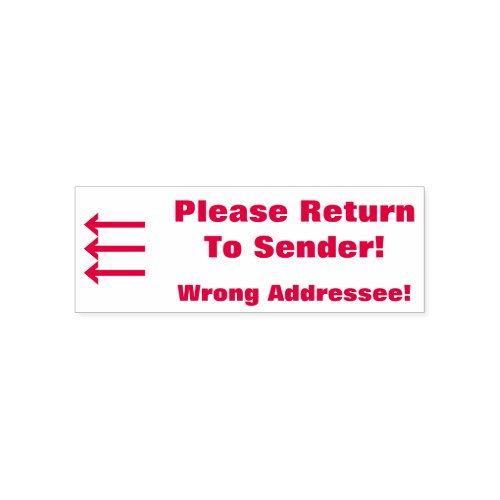 Please Return To Sender Wrong Addressee Self_inking Stamp