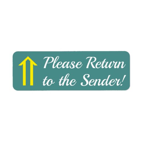 Please Return to the Sender  Arrow Label