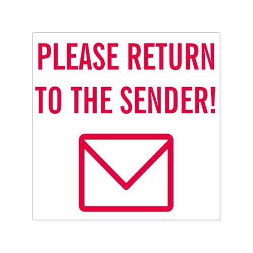 PLEASE RETURN TO THE SENDER  Envelope Icon Self_inking Stamp