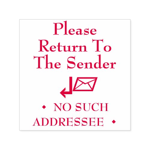 Please Return To The Sender NO SUCH ADDRESSEE Self_inking Stamp