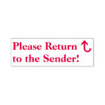 [ Thumbnail: "Please Return to The Sender!" Rubber Stamp ]