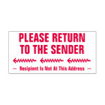 [ Thumbnail: "Please Return to The Sender" Rubber Stamp ]