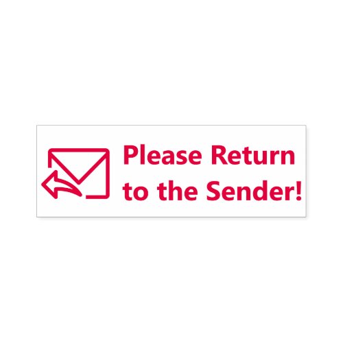 Please Return to the Sender Rubber Stamp