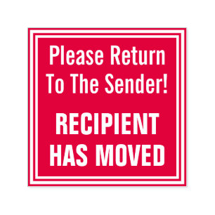 "Please Return To The Sender!" Rubber Stamp
