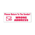 [ Thumbnail: "Please Return to The Sender!" "Wrong Address" Self-Inking Stamp ]