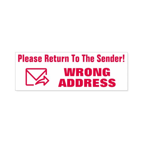 Please Return To The Sender WRONG ADDRESS Self_inking Stamp