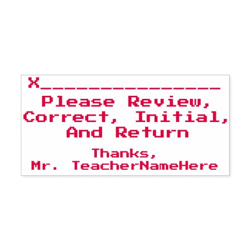 Please Review Correct Initial And Return Self_inking Stamp