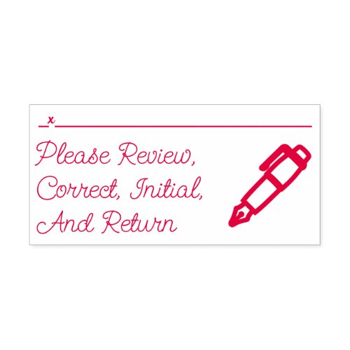 Please Review Correct Initial And Return Self_inking Stamp