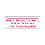 [ Thumbnail: "Please Review, Correct, Initial & Return" Self-Inking Stamp ]