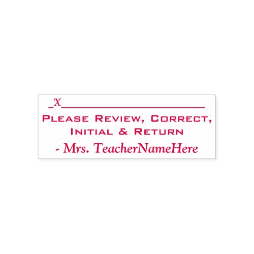 Please Review Correct Initial  Return Self_inking Stamp