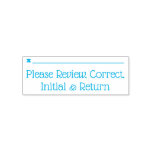 [ Thumbnail: "Please Review, Correct, Initial & Return" Self-Inking Stamp ]
