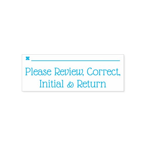 Please Review Correct Initial  Return Self_inking Stamp