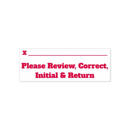 Please Review Correct Initial  Return Self_inking Stamp