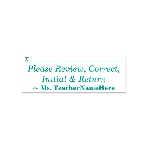 Please Review Correct Initial  Return Self_inking Stamp