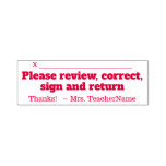 [ Thumbnail: "Please Review, Correct, Sign and Return" & Name Self-Inking Stamp ]