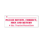 [ Thumbnail: "Please Review, Correct, Sign and Return" & Name Self-Inking Stamp ]