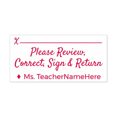 Please Review Correct Sign  Return  Name Self_inking Stamp