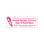 [ Thumbnail: "Please Review, Correct, Sign & Send Back" Self-Inking Stamp ]