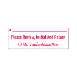 [ Thumbnail: "Please Review, Initial and Return" + Custom Name Self-Inking Stamp ]