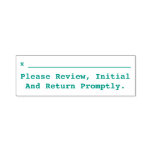[ Thumbnail: "Please Review, Initial and Return Promptly." Self-Inking Stamp ]