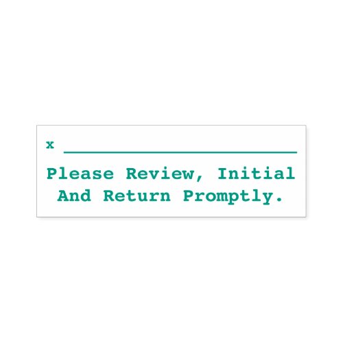 Please Review Initial And Return Promptly Self_inking Stamp