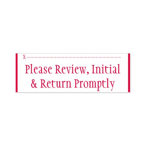 Please Review Initial  Return Promptly Self_inking Stamp