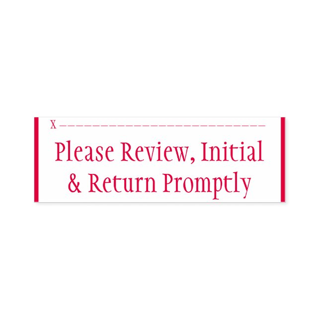 "Please Review, Initial & Return Promptly" Self-inking Stamp (Design)