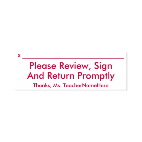 Please Review Sign And Return Promptly Self_inking Stamp