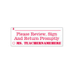 [ Thumbnail: "Please Review, Sign and Return Promptly" Self-Inking Stamp ]