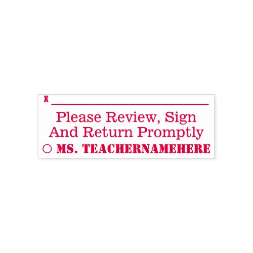 Please Review Sign And Return Promptly Self_inking Stamp