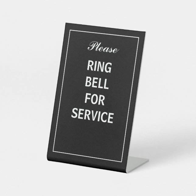 Please ring bell for service pedestal sign (Front)