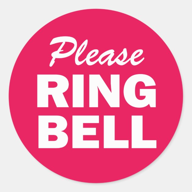 Please Ring Bell sign with arrow on exterior wall Stock Photo - Alamy