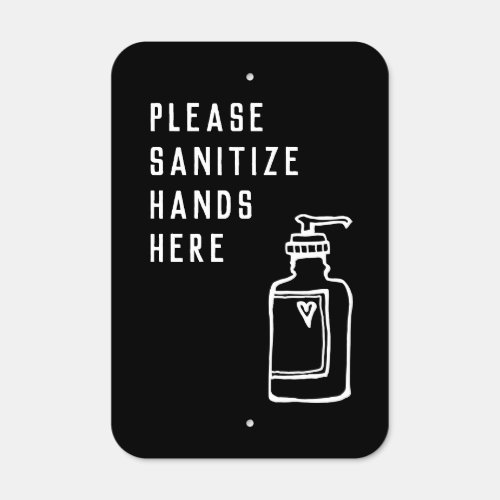 Please Sanitize Hands Lunch Room School Metal Sign