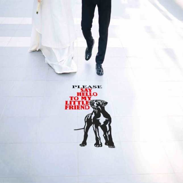 please say hello to my friends floor decals big (Wedding)