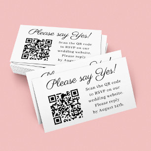 Please Say Yes Wedding QR Reply Card