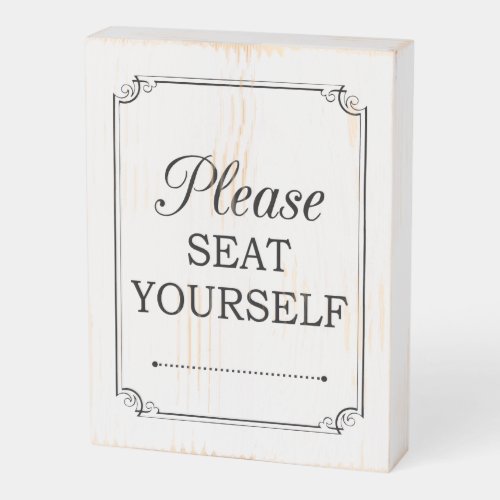 Please Seat Yourself Cute Bathroom Wooden Box Sign