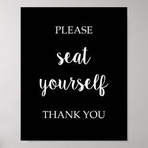 Please Seat Yourself Poster