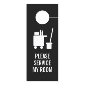 Please service my room Do not disturb modern hotel Door Hanger