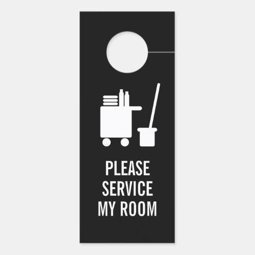 Please service my room Do not disturb modern hotel Door Hanger
