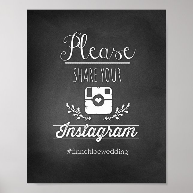 Please Share Your Instagram 8x10 Poster (Front)
