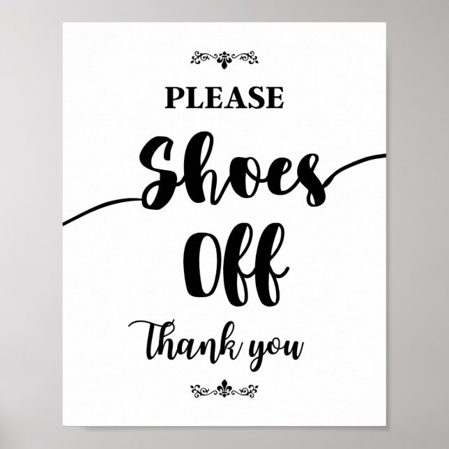 please shoes off, remove your shoes poster (Front)