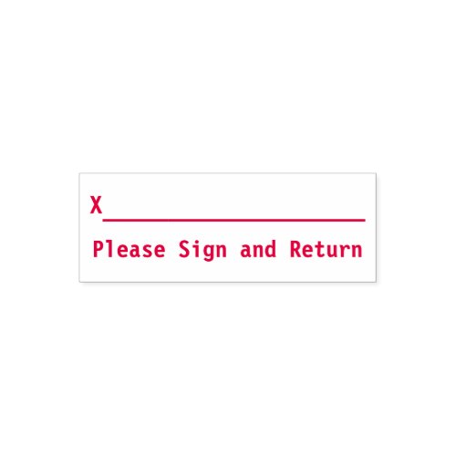 Please Sign and Return  Signature Line Self_inking Stamp