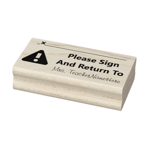 Please Sign And Return To  Custom Name Rubber Stamp
