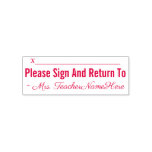 [ Thumbnail: "Please Sign and Return To" + Custom Name Self-Inking Stamp ]